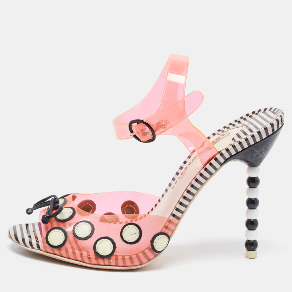 Sophia Webster Orange Jelly Bow Ankle Strap Sandals Size 39.5