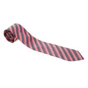 boss by hugo boss red and navy blue diagonal striped  silk jacquard tie