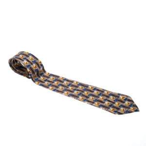 dunhill multicolor hat print silk traditional tie