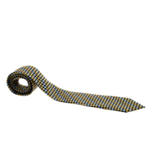 luxury-men-lanvin-used-accessories-p208922-002 lanvin yellow and blue diagonal checkered silk tie