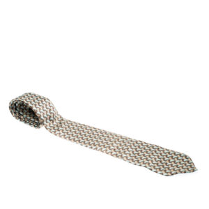 luxury-men-lanvin-used-accessories-p210360-005 lanvin brown and blue abstract print silk tie
