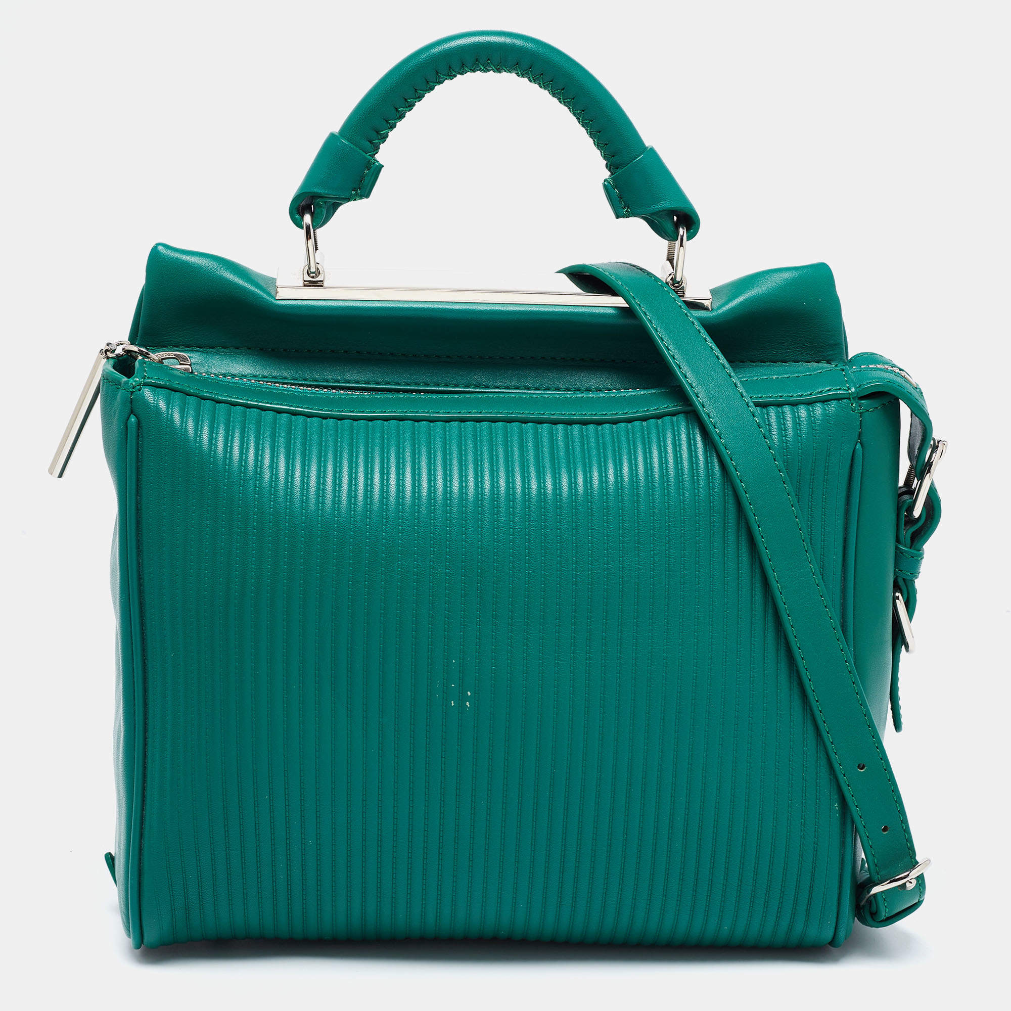 luxury-women-3-1-phillip-lim-used-handbags-p203403-009 3.1 philip lim green leather ryder top handle bag