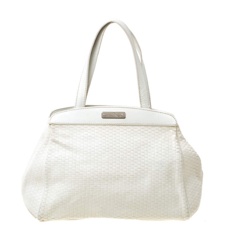 luxury-women-aigner-used-handbags-p213326-009 aigner off-white leather satchel