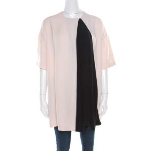 luxury-women-balenciaga-used-clothes-p176882-006 balenciaga pink and black inverted pleat detail tunic s