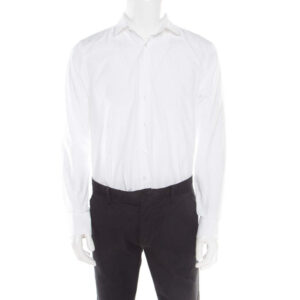 luxury-women-ch-carolina-herrera-used-clothes-p177097-005 ch carolina herrera white cotton long sleeve button front shirt xl
