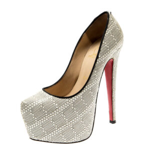 luxury-women-christian-louboutin-used-shoes-p211670-003 christian loboutin white raffia daffodile platform pumps size 36.5