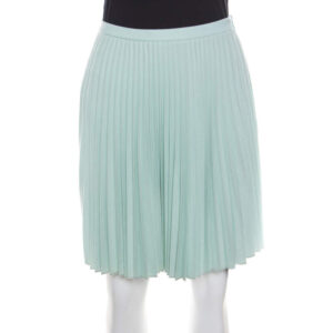 christopher kane mint green wool pleated mini skirt s