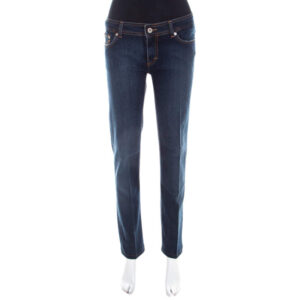 luxury-women-dandg-used-clothes-p207956-003 d&g blue denim low rise regular fit jeans l