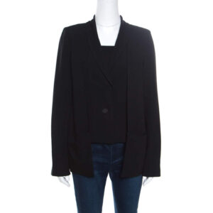 luxury-women-derek-lam-used-clothes-p159432-0001 10 crosby derek lam black crepe faux vest detail layered blazer s