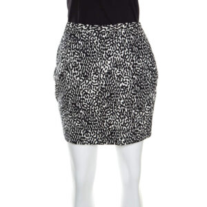diane von furstenberg monochrome printed cotton clyde mini skirt s