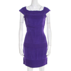 luxury-women-diane-von-furstenberg-used-clothes-p195155-001 diane von furstenberg purple pleated silk square neck merle dress s