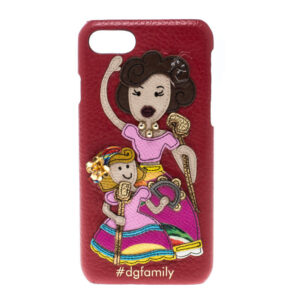 luxury-women-dolcegabbana-used-accessories-p166390-003 dolce & gabbana red leather embellished #dgfamily patch iphone 6 case