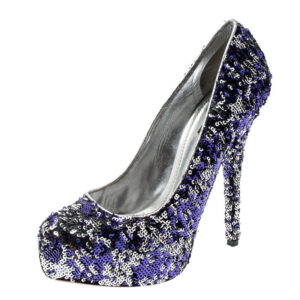 luxury-women-dolcegabbana-used-shoes-p209469-003 dolce & gabbana metallic two tone sequins embellished platform pumps size 40