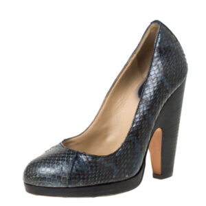 luxury-women-dolcegabbana-used-shoes-p212456-007 dolce & gabbana grey python leather pumps size 36