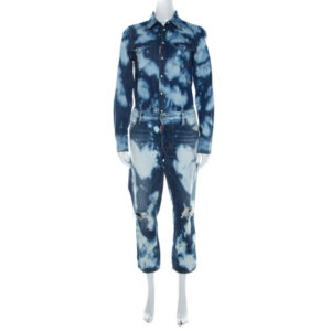 luxury-women-dsquared2-used-clothes-p211811-002 dsquared2 indigo bleached cotton denim jumspsuit m