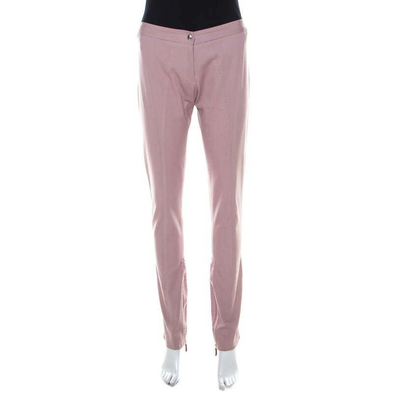 luxury-women-ermanno-scervino-used-clothes-p216872-003 ermanno scervino lavender cotton stretch tapered trousers m