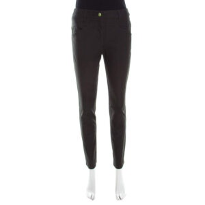 escada forest green stretch denim teresa straight leg jeans m