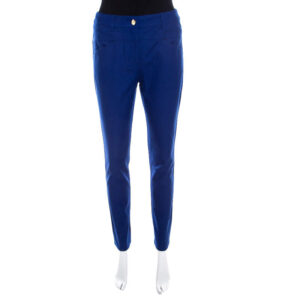 escada cobalt blue stretch denim teresa straight leg jeans s