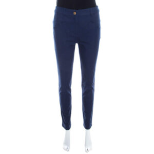 escada saphire blue stretch denim teresa straight leg jeans s