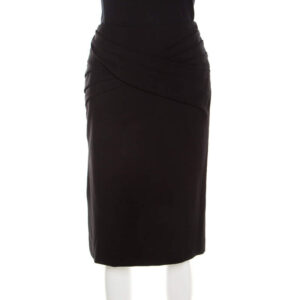 luxury-women-escada-used-clothes-p200224-006 escada black stretch knit draped pleat front runia pencil skirt xl