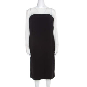 luxury-women-escada-used-clothes-p201509-005 escada monochrome sheer yoke detail long sleeve dary dress l