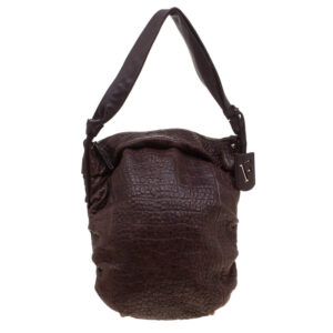 luxury-women-furla-used-handbags-p182632-009 furla brown crocodile embossed leather hobo bag