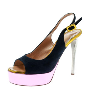 luxury-women-giuseppe-zanotti-used-shoes-p172495-003 giuseppe zanotti multicolor suede and leather peep toe platform slingback sandals size 36.5