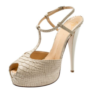 luxury-women-giuseppe-zanotti-used-shoes-p201400-003-1 giuseppe zanotti beige python embossed leather t strap platform sandals size 39