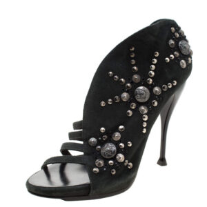 luxury-women-giuseppe-zanotti-used-shoes-p208054-003 giuseppe zanotti grey suede embellished sandals size 39