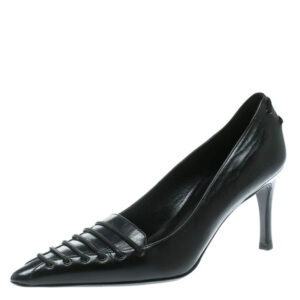 luxury-women-gucci-used-shoes-p178178-006 gucci black leather pointed toe pumps size 34