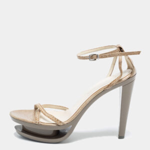 luxury-women-jil-sander-used-shoes-p204560-007 jil sander grey leather ankle strap sandals size 35