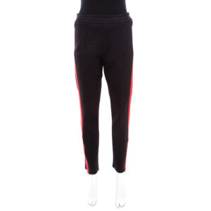 joseph black contrast side panel detail jug scuba jersey pants m