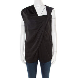 luxury-women-lanvin-used-clothes-p178429-001 lanvin black draped sleeveless top m