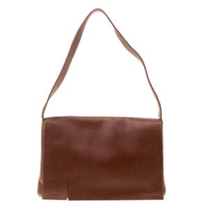lanvin brown leather shoulder bag