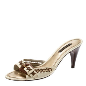 luxury-women-louis-vuitton-used-shoes-p212654-003 louis vuitton white leather buckle kitten heels sandals size 37.5