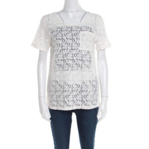 luxury-women-marc-by-marc-jacobs-used-clothes-p181853-003 marc by marc jacobs off white floral lace short sleeve top m