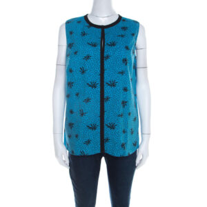 luxury-women-marni-used-clothes-p206774-007 marni blue and black printed cotton sleeveless top m