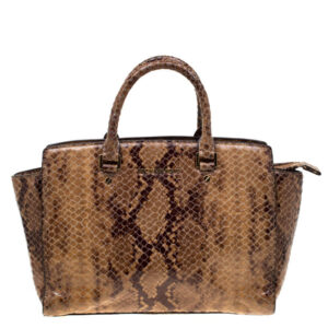 luxury-women-michael-michael-kors-used-handbags-p183031-007 michael michael kors python embossed leather selma tote