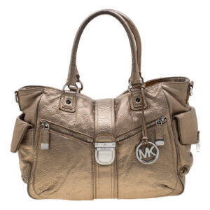 luxury-women-michael-michael-kors-used-handbags-p208399-009 michael michael kors metallic gold leather satchel