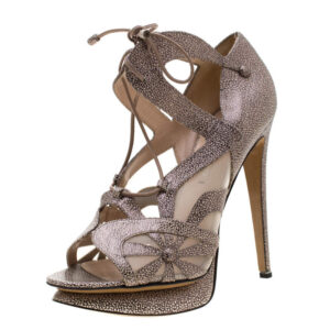 luxury-women-nicholaskirkwood-used-shoes-p208924-007 nicholas kirkwood black/white textured leather and mesh lace up platform sandals size 39