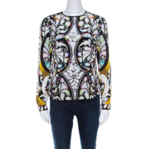 luxury-women-peter-pilotto-used-clothes-p211338-004 peter pilotto multicolor paisley print silk long sleeve blouse s