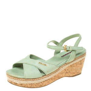 luxury-women-prada-sport-used-shoes-p212452-003 prada green leather ankle strap platform espadrille sandals size 36