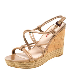luxury-women-prada-sport-used-shoes-p212840-1565704093-010 prada sport beige leather strappy cork wedge espadrille platform sandals size 37.5