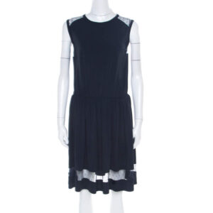 luxury-women-red-valentino-used-clothes-p182138-1553063039-005 red valentino navy blue sheer lace panel insert sleeveless sheath dress xl