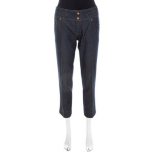 luxury-women-roberto-cavalli-used-clothes-p207795-001 roberto cavalli indigo cotton denim cropped jeans m