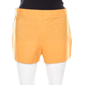 salvatore ferragamo orange cotton stretch hot pants m