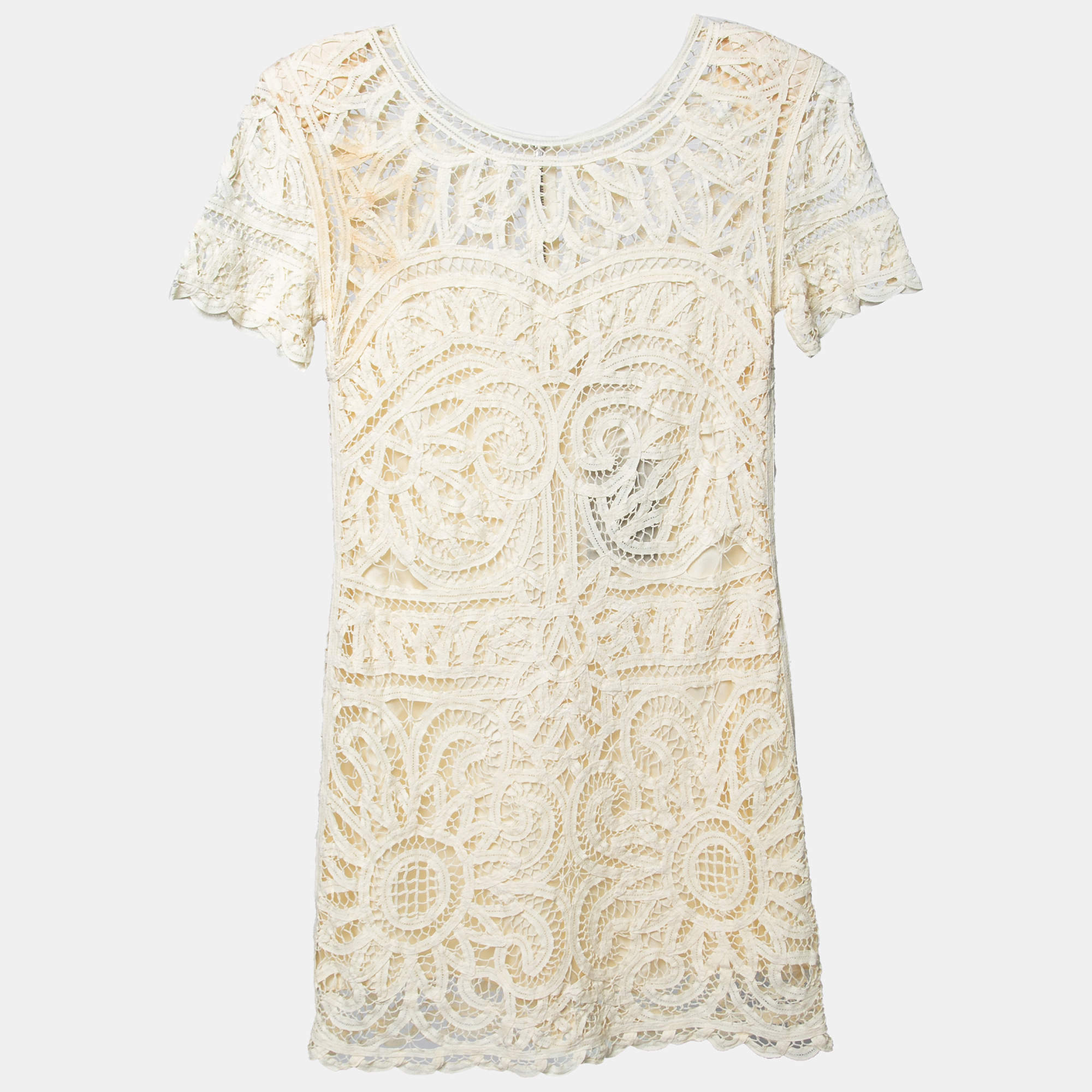 luxury-women-sea-new-clothes-p212527-009 sea cream battenburg lace shift dress xs