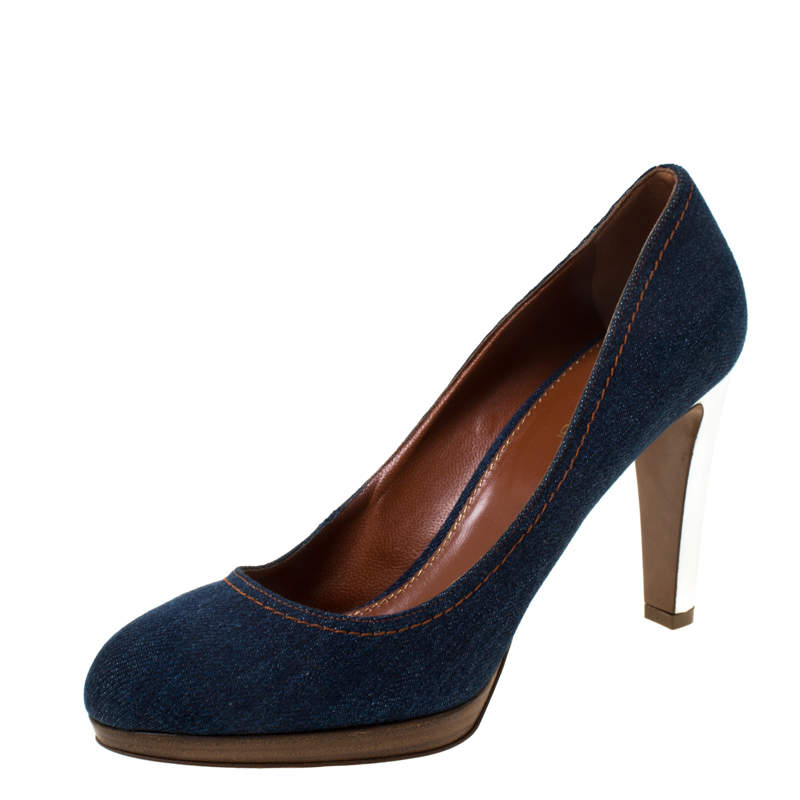 luxury-women-sergio-rossi-used-shoes-p213367-003 sergio rossi blue denim pumps size 39