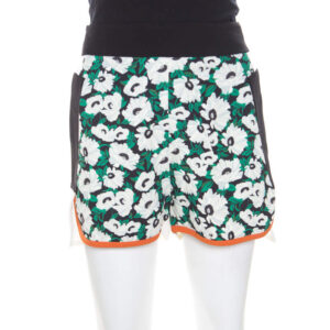 stella mccartney multicolor floral printed stretch knit kristelle shorts s