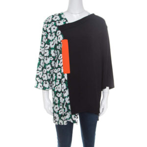 stella mccartney multicolor poppy printed long sleeve jessie top m